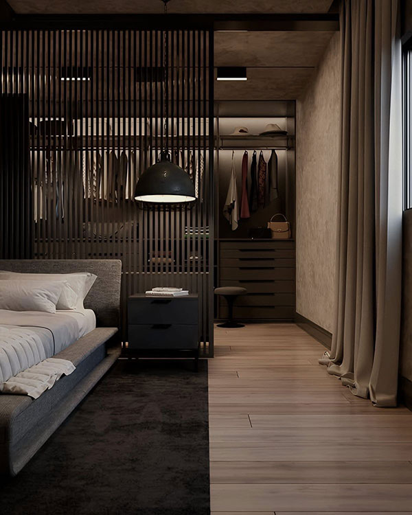 ایجاد فضای کلوزت روم در پشت تخت