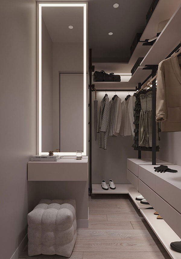 استفاده از میز آرایش در کلوزت روم