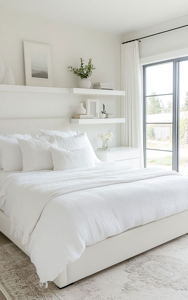 استفاده از پرده های بلند و روشن در اتاق خواب های کوچک