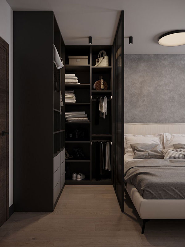 استفاده از قفسه بندی در کلوزت روم