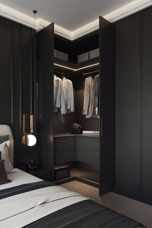 طراحی کلوزت روم کوچک برای اتاق