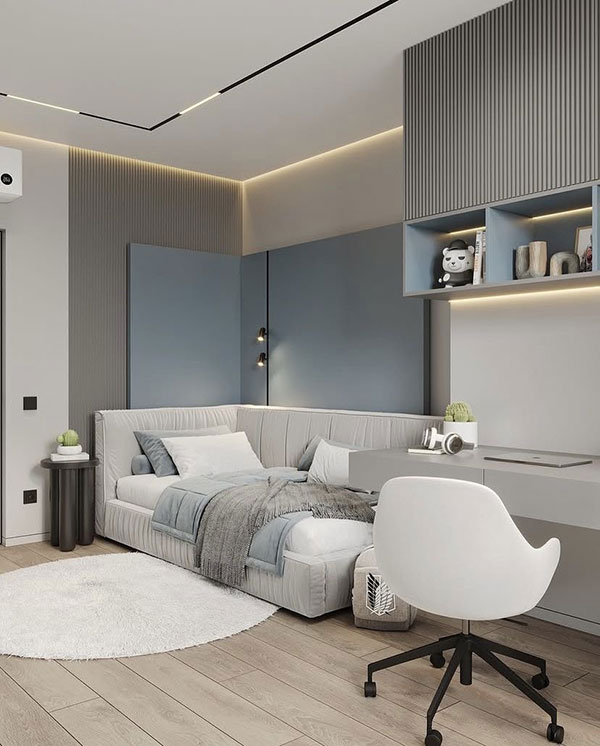 نمونه ای از رنگ اتاق پسرانه