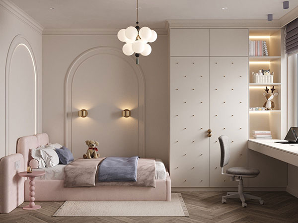 نمونه ای از رنگ اتاق دخترانه