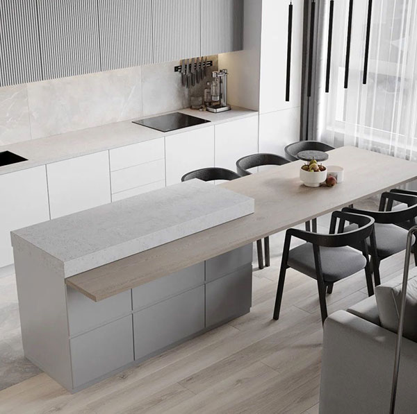 نمونه ای از آشپزخانه اپن دار