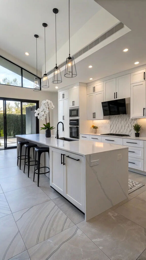 نمونه از آشپزخانه جزیره دار