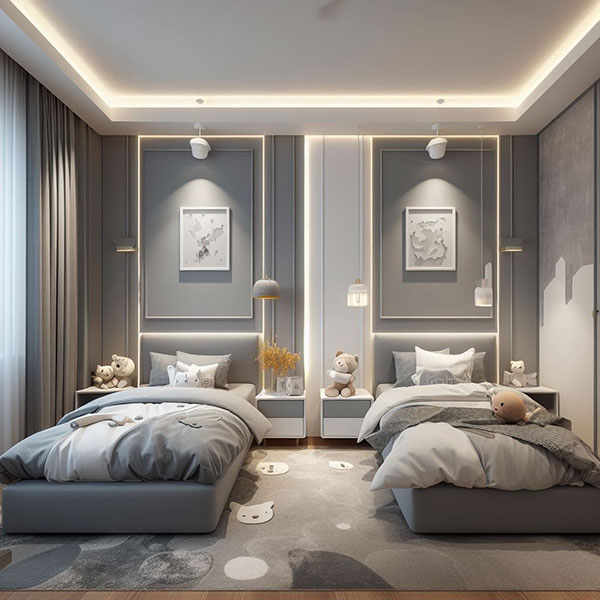 نمونه ای از اتاق مشترک پسرانه