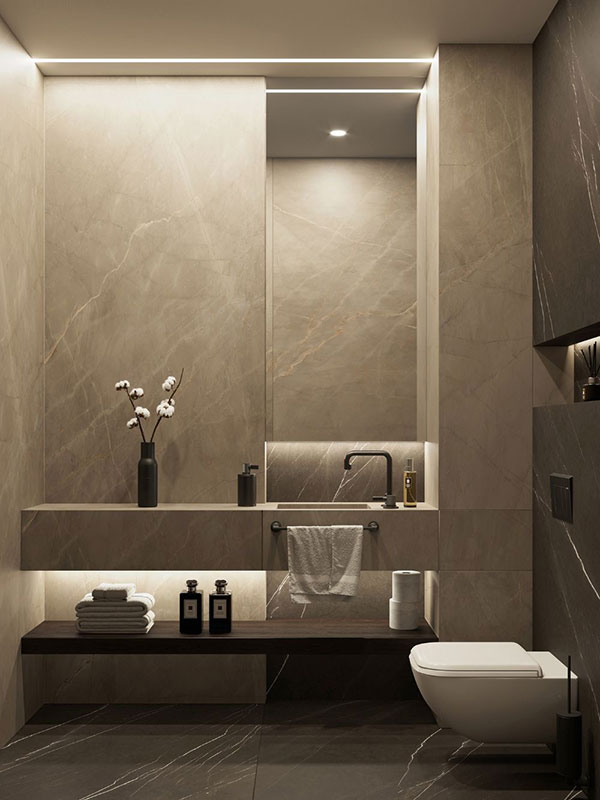 نمونه ای از بازسازی سرویس بهداشتی مدرن با تغییر کامل