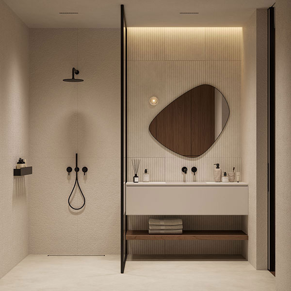 نمونه ای از بازسازی حمام سبک مدرن