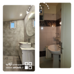 قبل و بعد بازسازی حمام - پروژه نسترن هروی