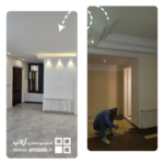 قبل و بعد بازسازی ورودی واحد - پروژه نسترن هروی