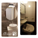 قبل و بعد بازسازی سرویس بهداشتی خانه - پروژه امید هروی