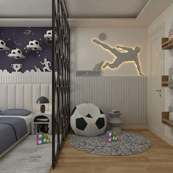 نمونه ای از تم خاص برای اتاق پسرانه