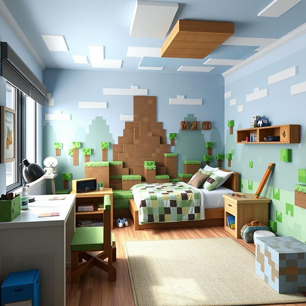 نمونه ای از تم خاص برای اتاق پسرانه