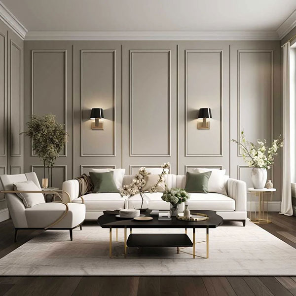 نمونهای از چیدمان گل در پذیرایی