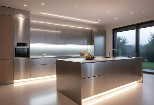 نمونهای از کابینت آلومینیومی برای آشپزخانه