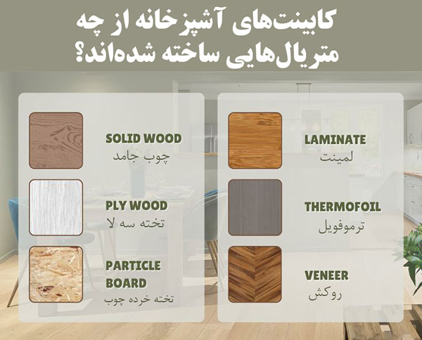 بررسی انواع جنس کابینت آشپزخانه
