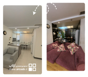 قبل و بعد بازسازی آشپزخانه - پروژه ظرافت فردوس