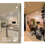 قبل و بعد بازسازی آشپزخانه - پروژه ظرافت فردوس