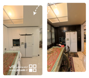قبل و بعد بازسازی آشپزخانه - پروژه ظرافت فردوس