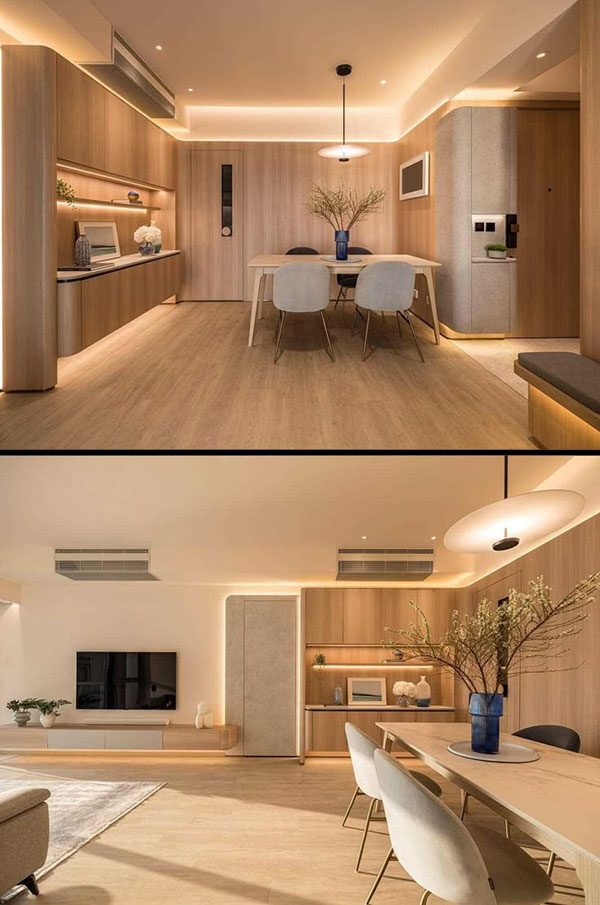 نمونه ای از استفاده از چراغ مخفی در خانه