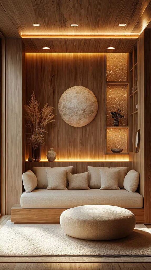 نمونه ای از استفاده از چراغ مخفی در خانه