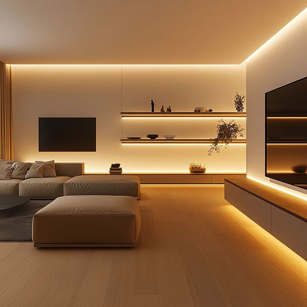 نمونه ای از استفاده از چراغ مخفی در خانه