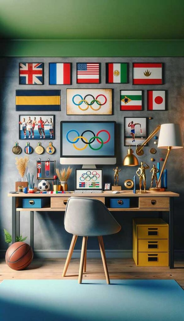 طراحی اتاق پسرانه با تم المپیک
