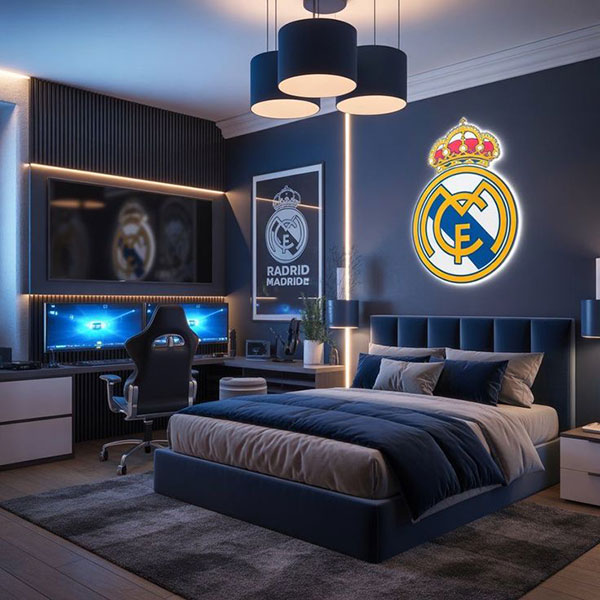 اتاق خواب پسرانه گیمینگ و ورزشی با در نظر گرفتن نکات طراحی